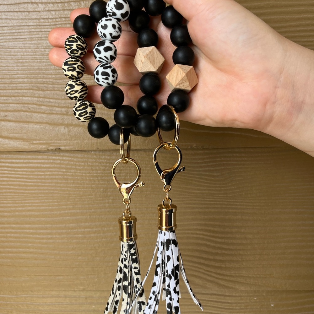 New Handmade Silicone Key Ring Bracelet Bag Charm
Keychain Elastic